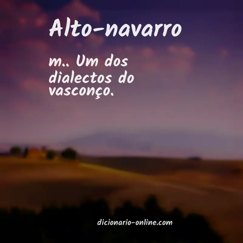 Significado de alto-navarro