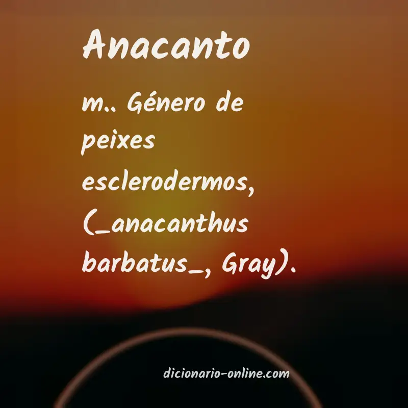 Significado de anacanto