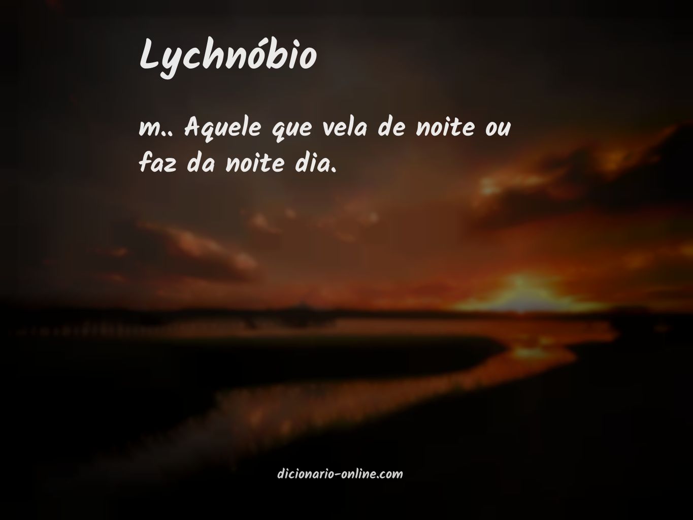 Significado de lychnóbio