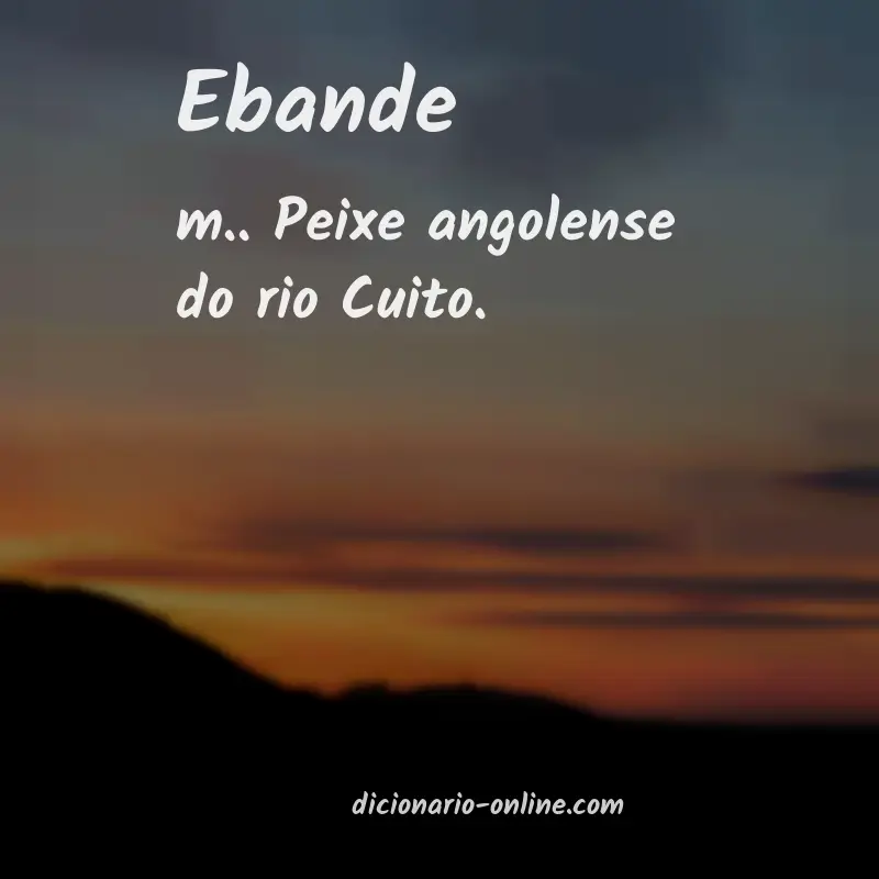 Significado de ebande