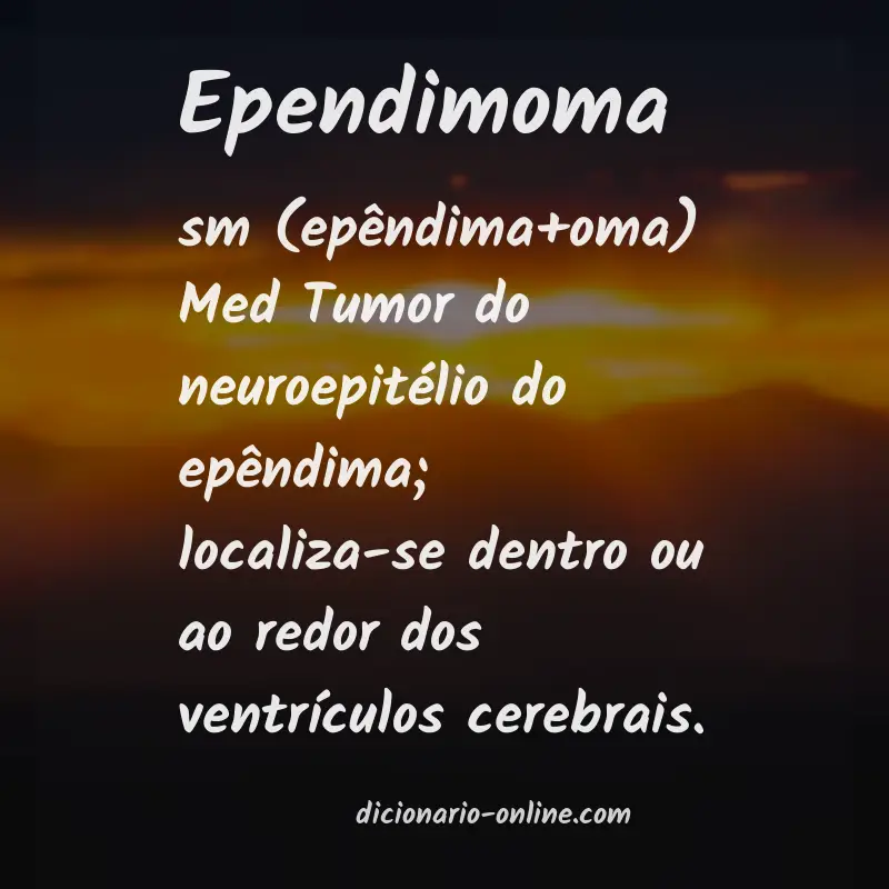 Significado de ependimoma