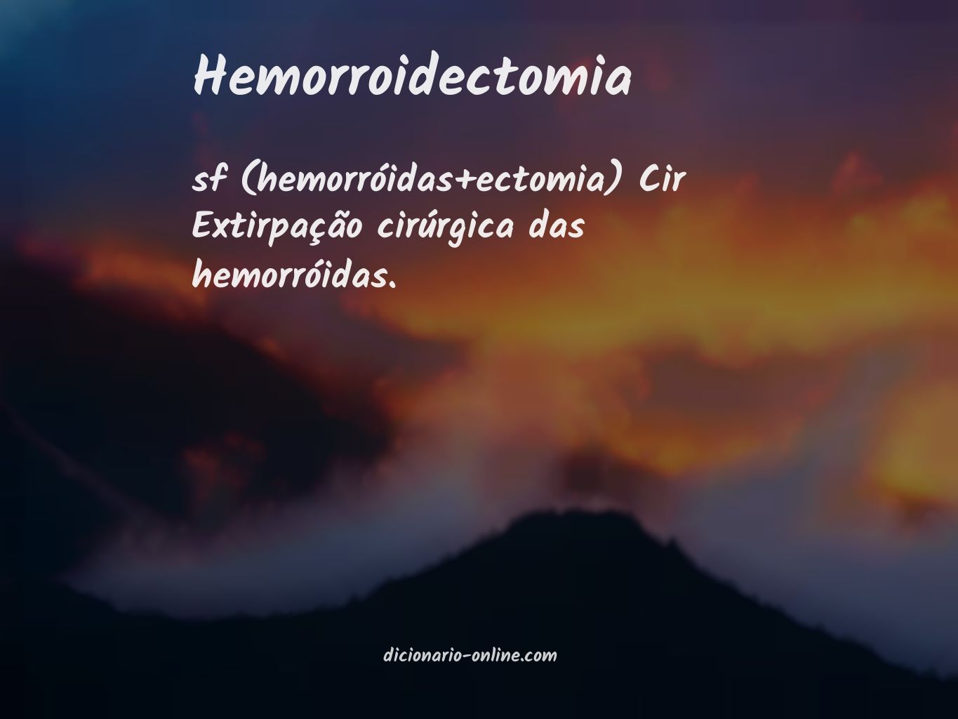 Significado de hemorroidectomia
