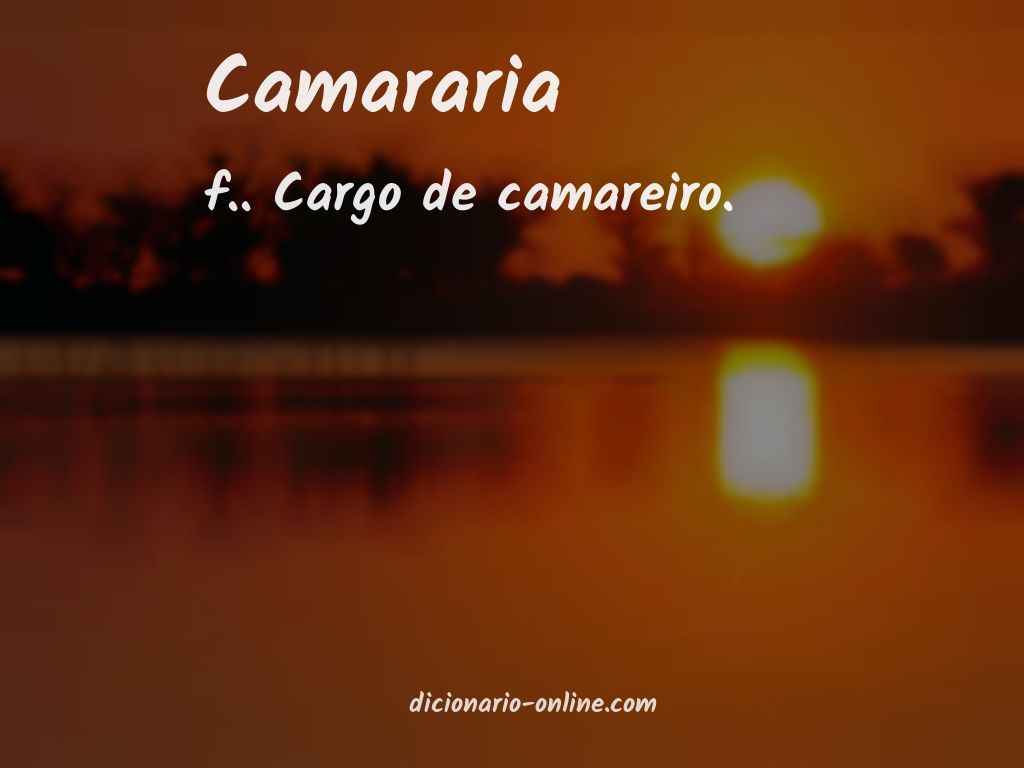 Significado de camararia