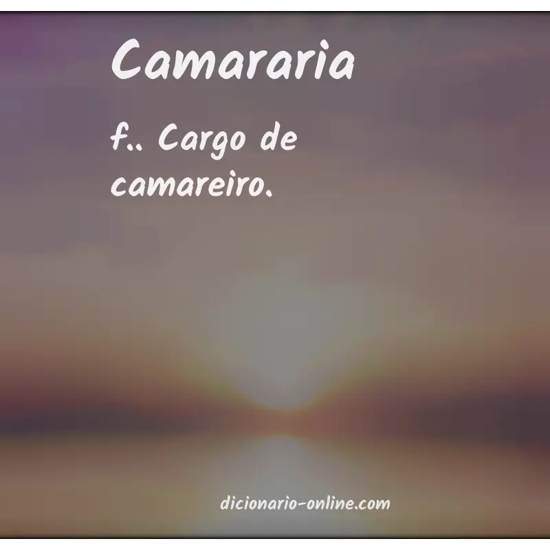 Significado de camararia