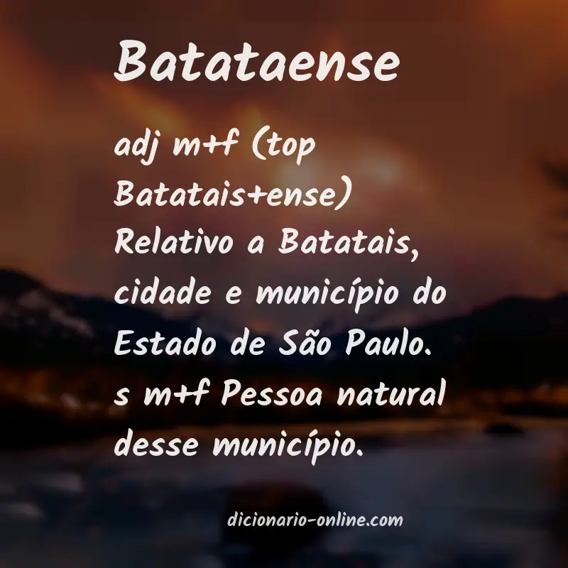 Significado de batataense