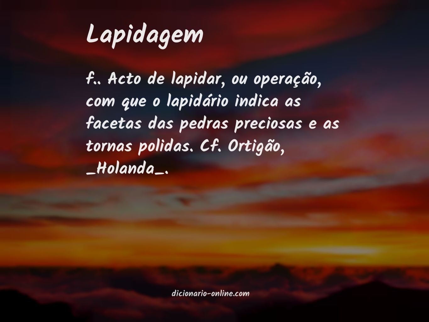 Significado de lapidagem