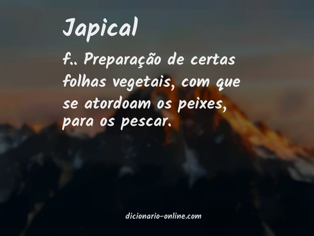 Significado de japical