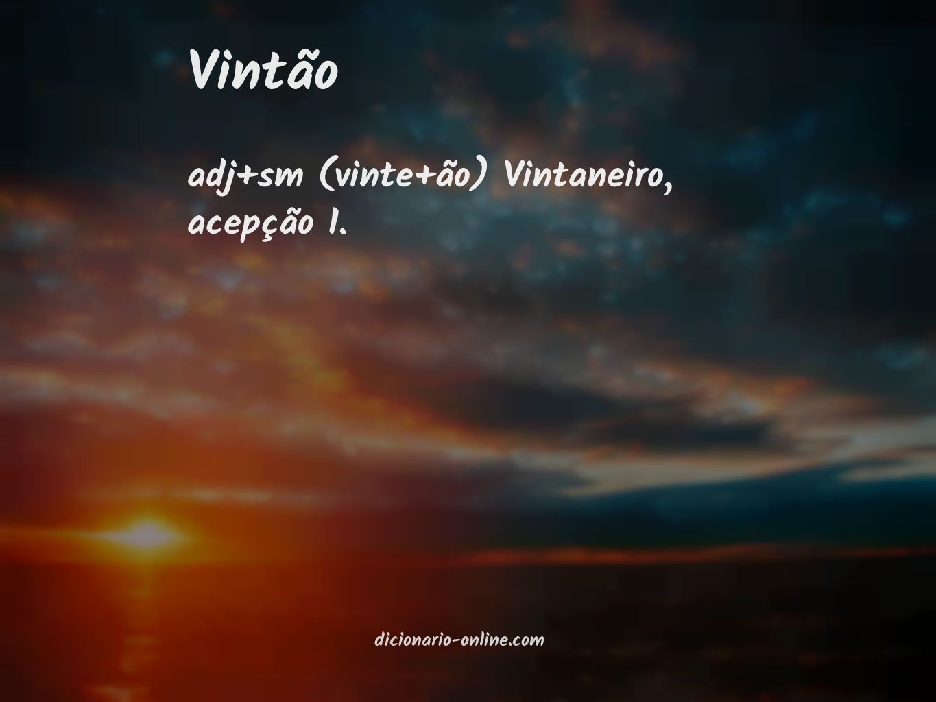 Significado de vintão