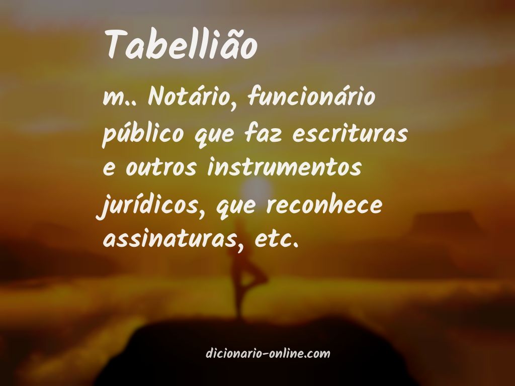 Significado de tabellião