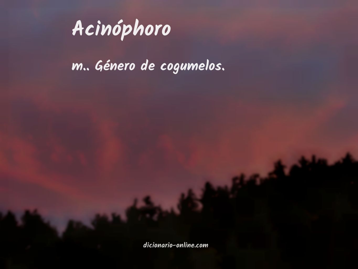 Significado de acinóphoro