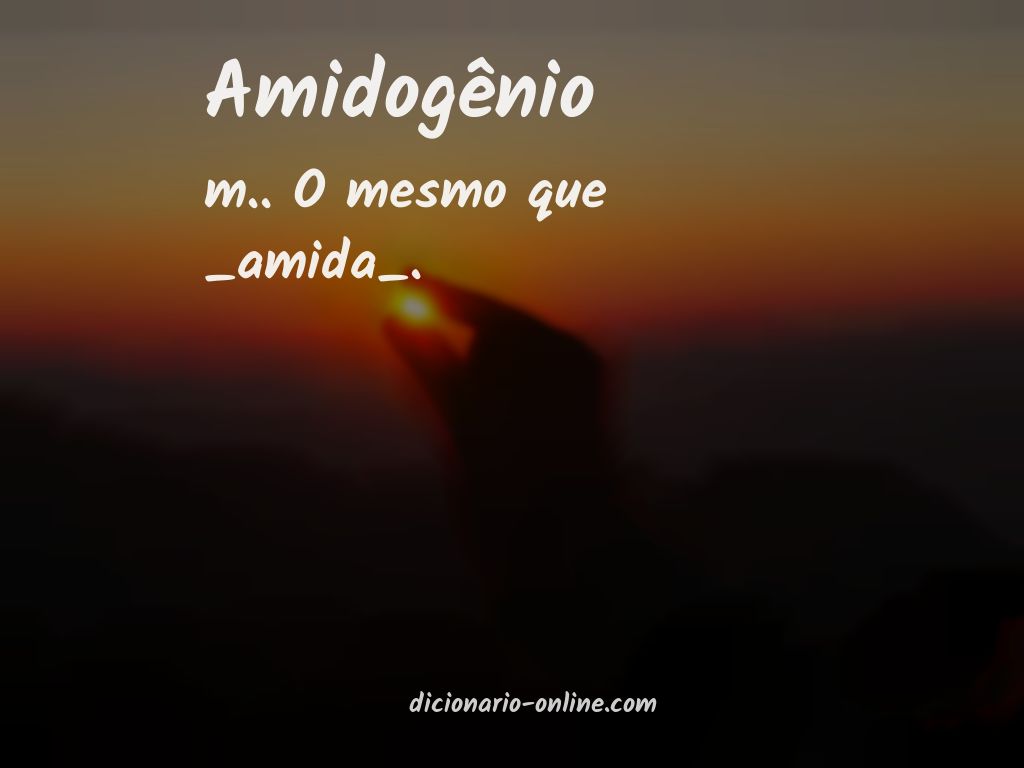 Significado de amidogênio