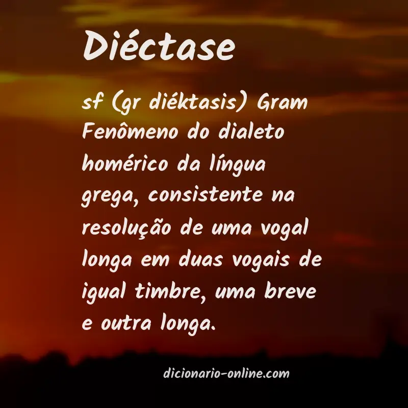 Significado de diéctase