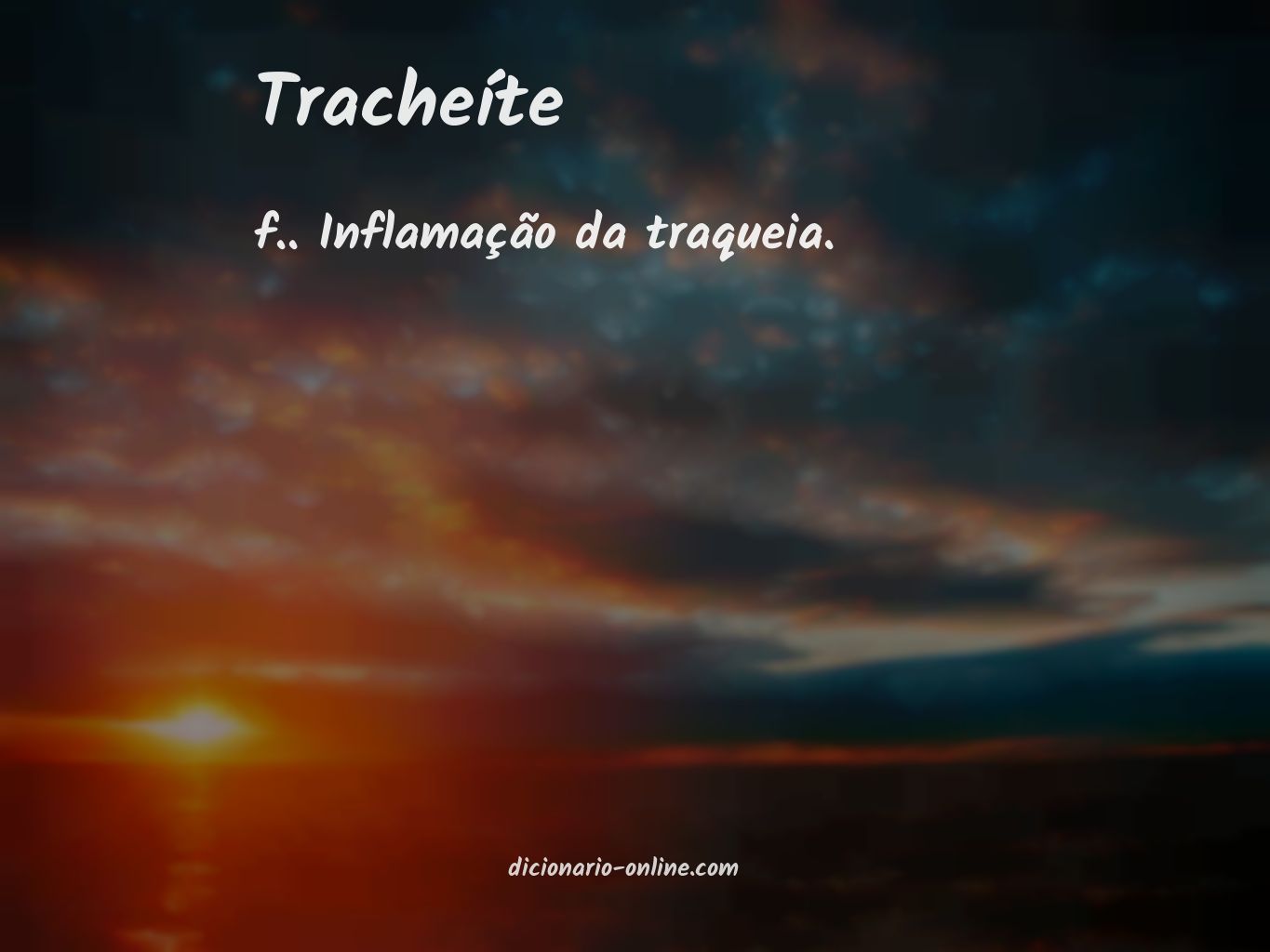 Significado de tracheíte