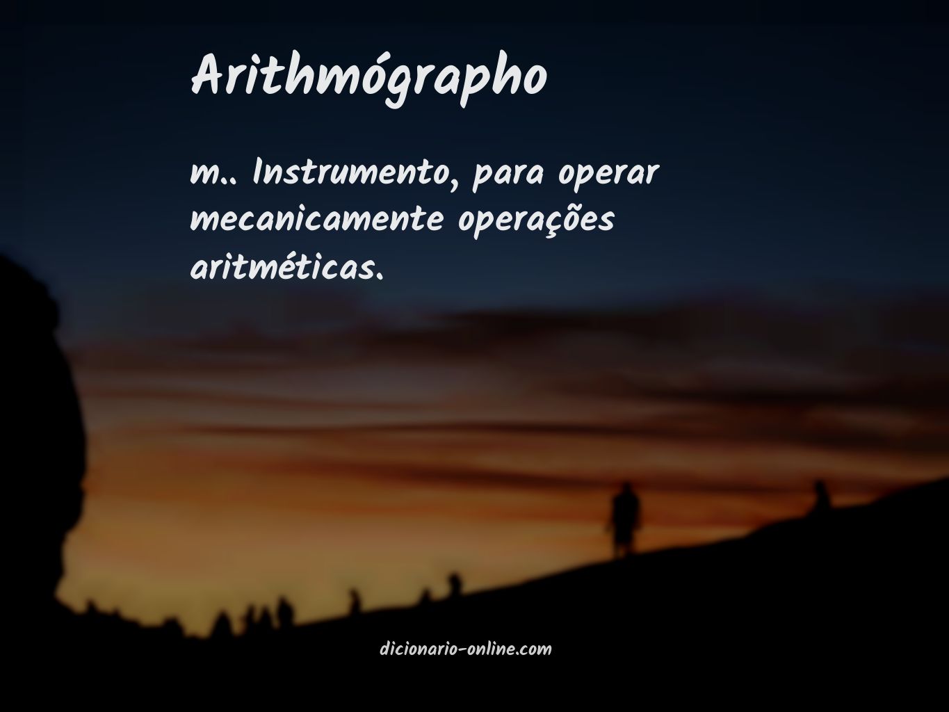 Significado de arithmógrapho