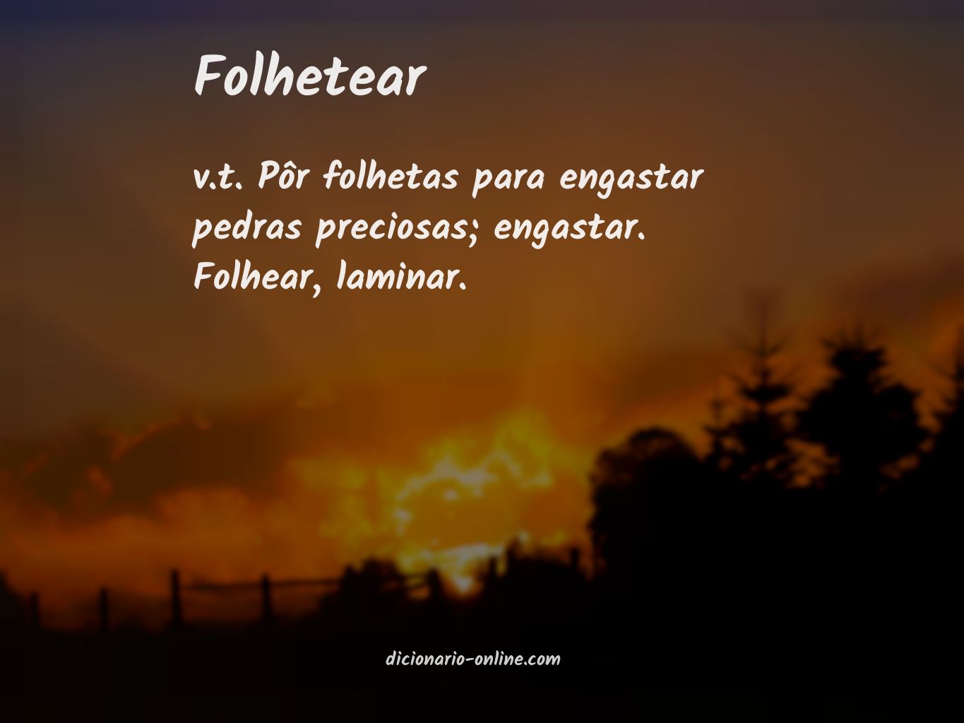 Significado de folhetear