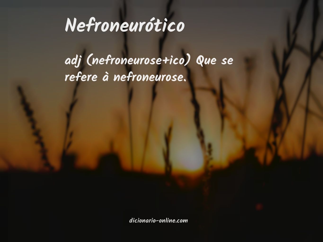 Significado de nefroneurótico