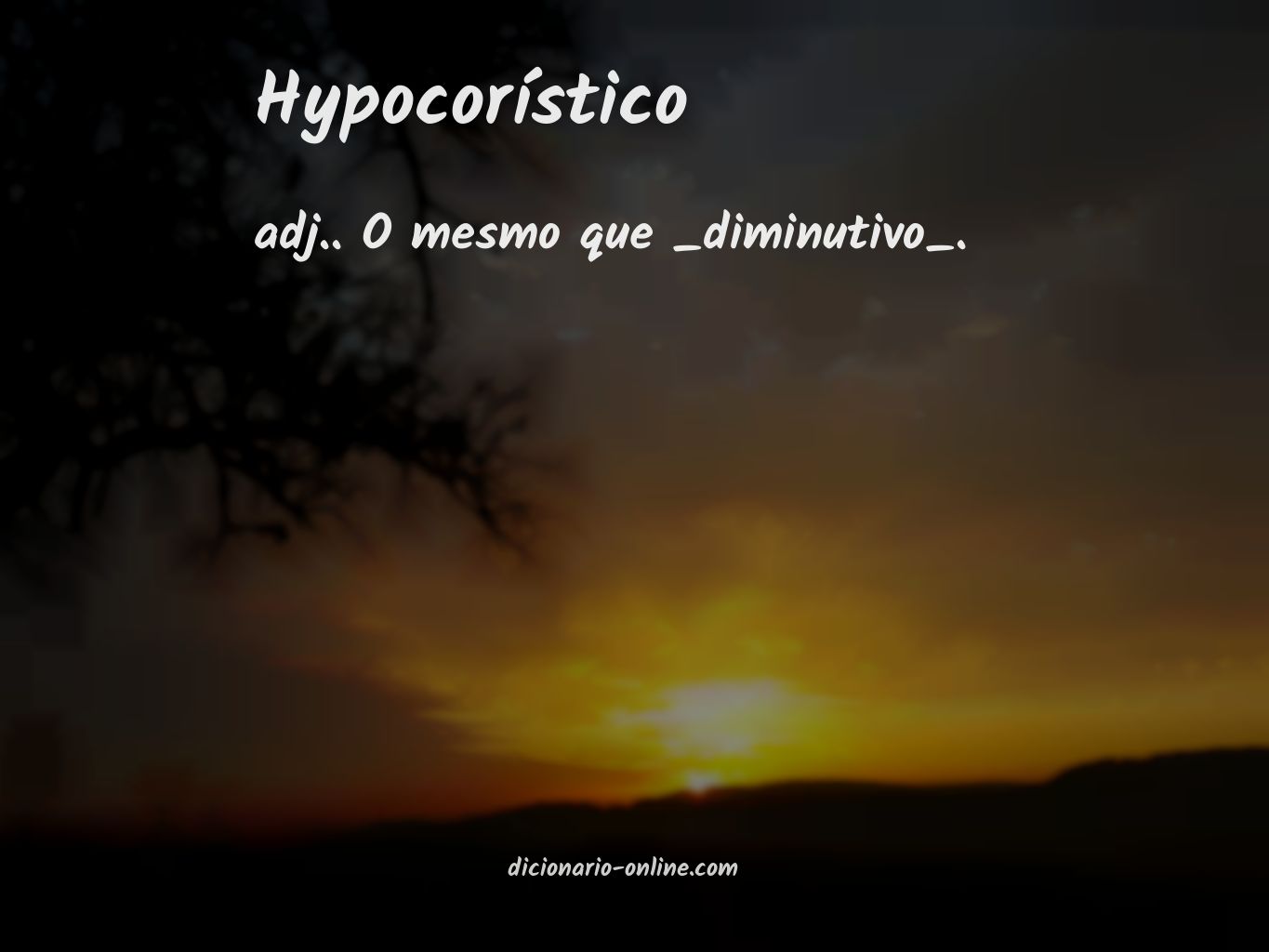 Significado de hypocorístico