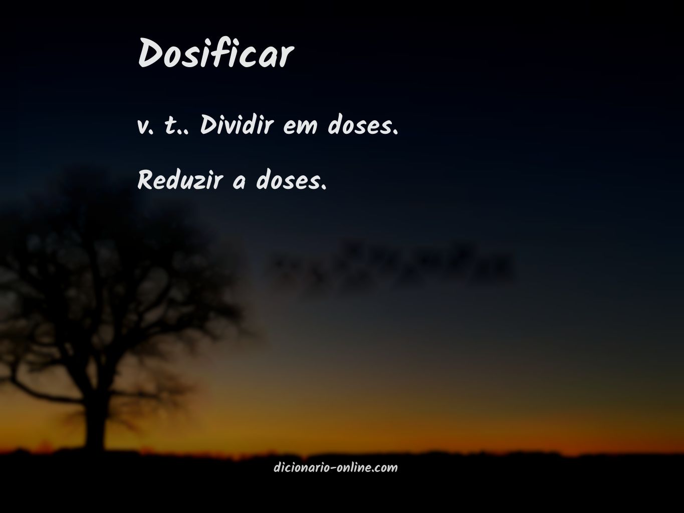 Significado de dosificar