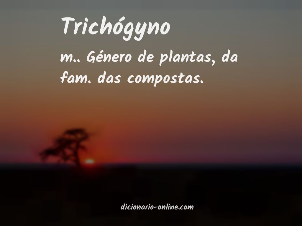 Significado de trichógyno