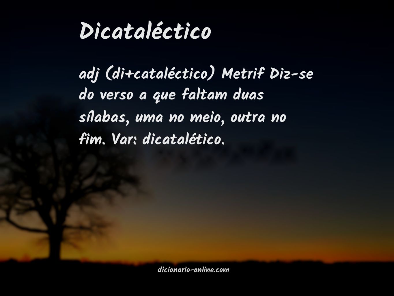 Significado de dicataléctico