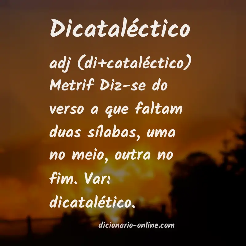 Significado de dicataléctico
