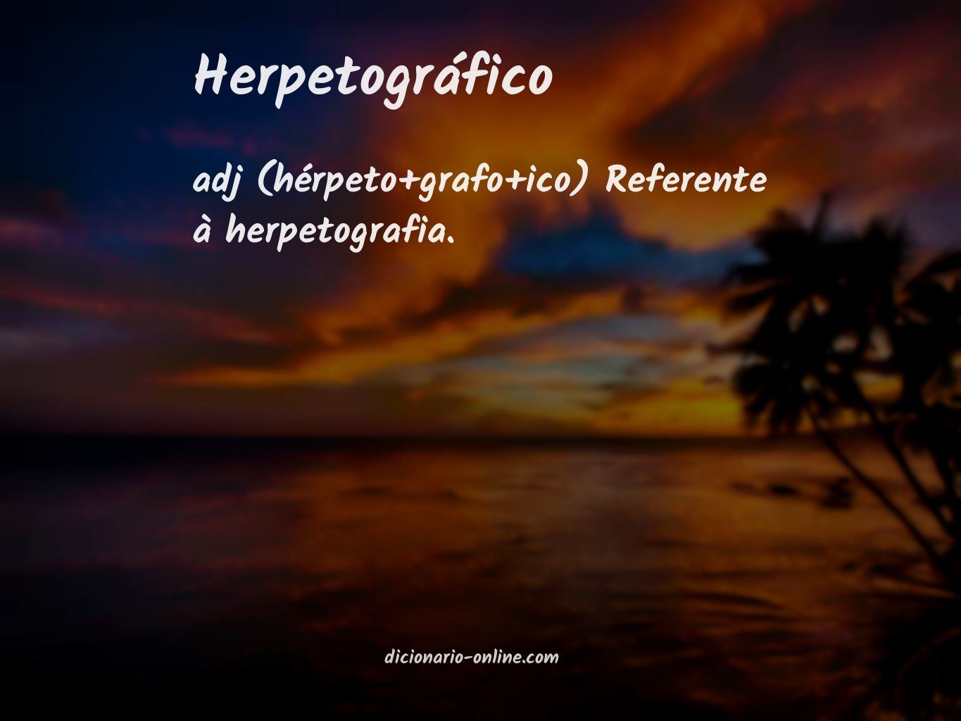 Significado de herpetográfico