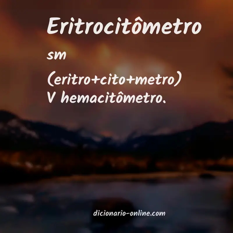Significado de eritrocitômetro