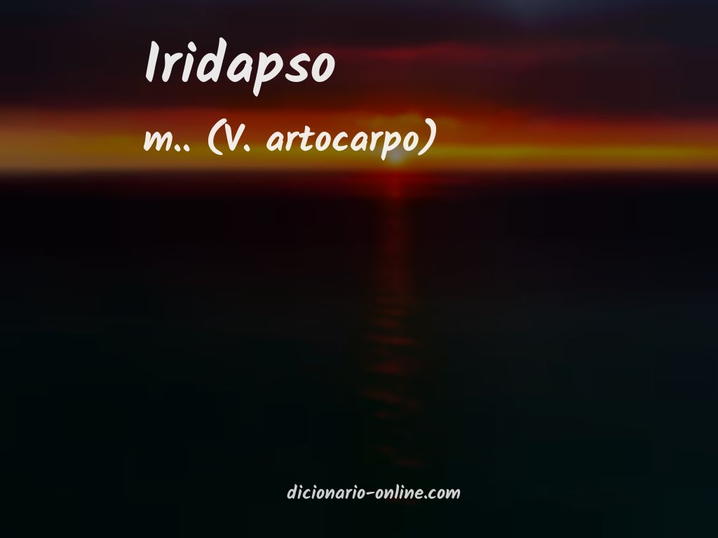 Significado de iridapso