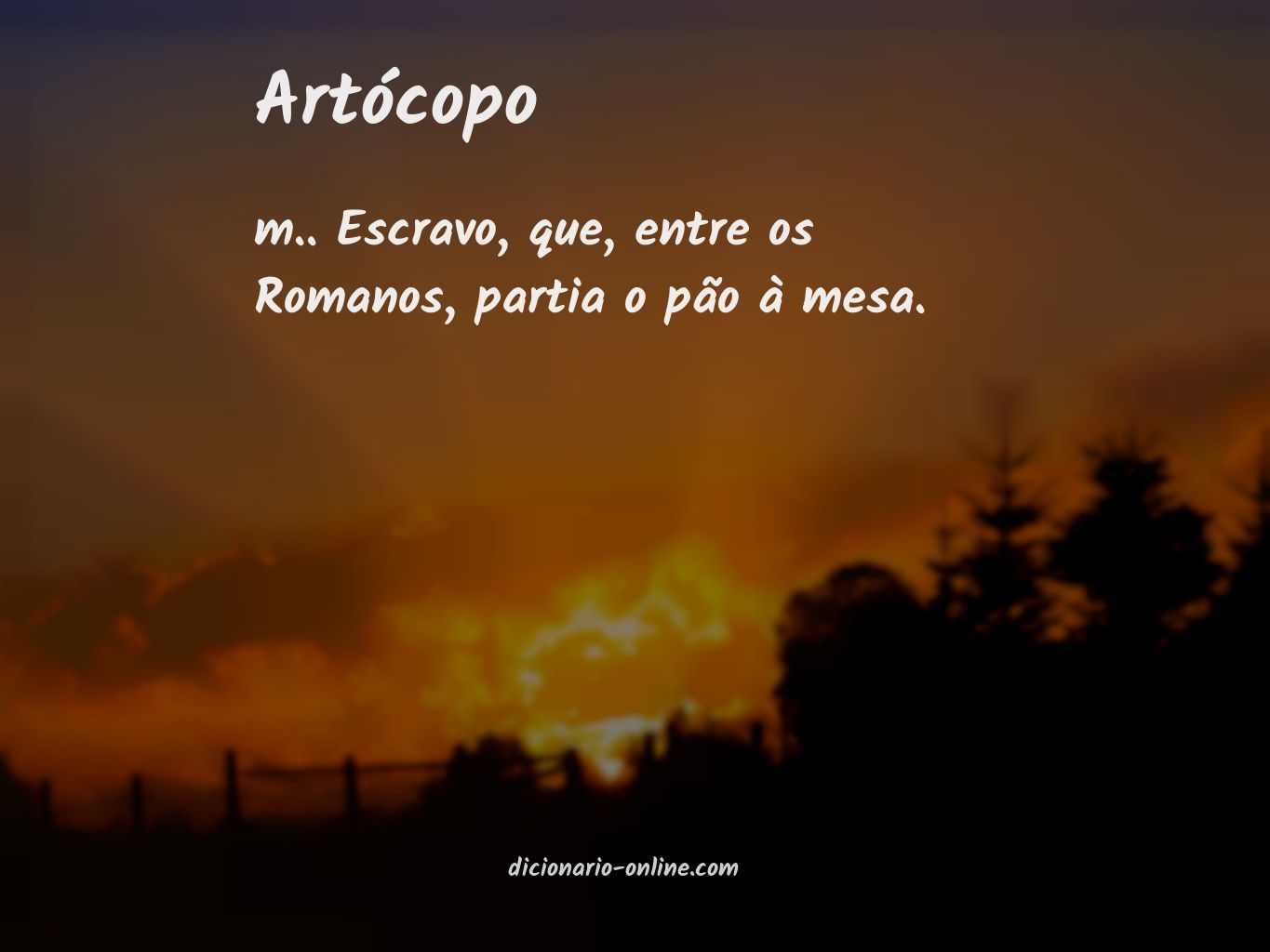 Significado de artócopo