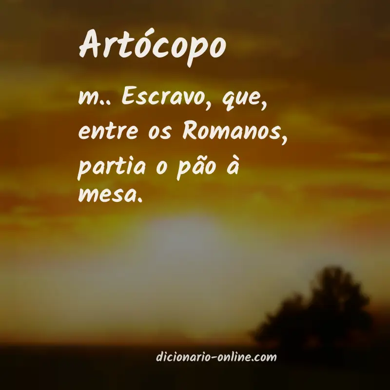 Significado de artócopo