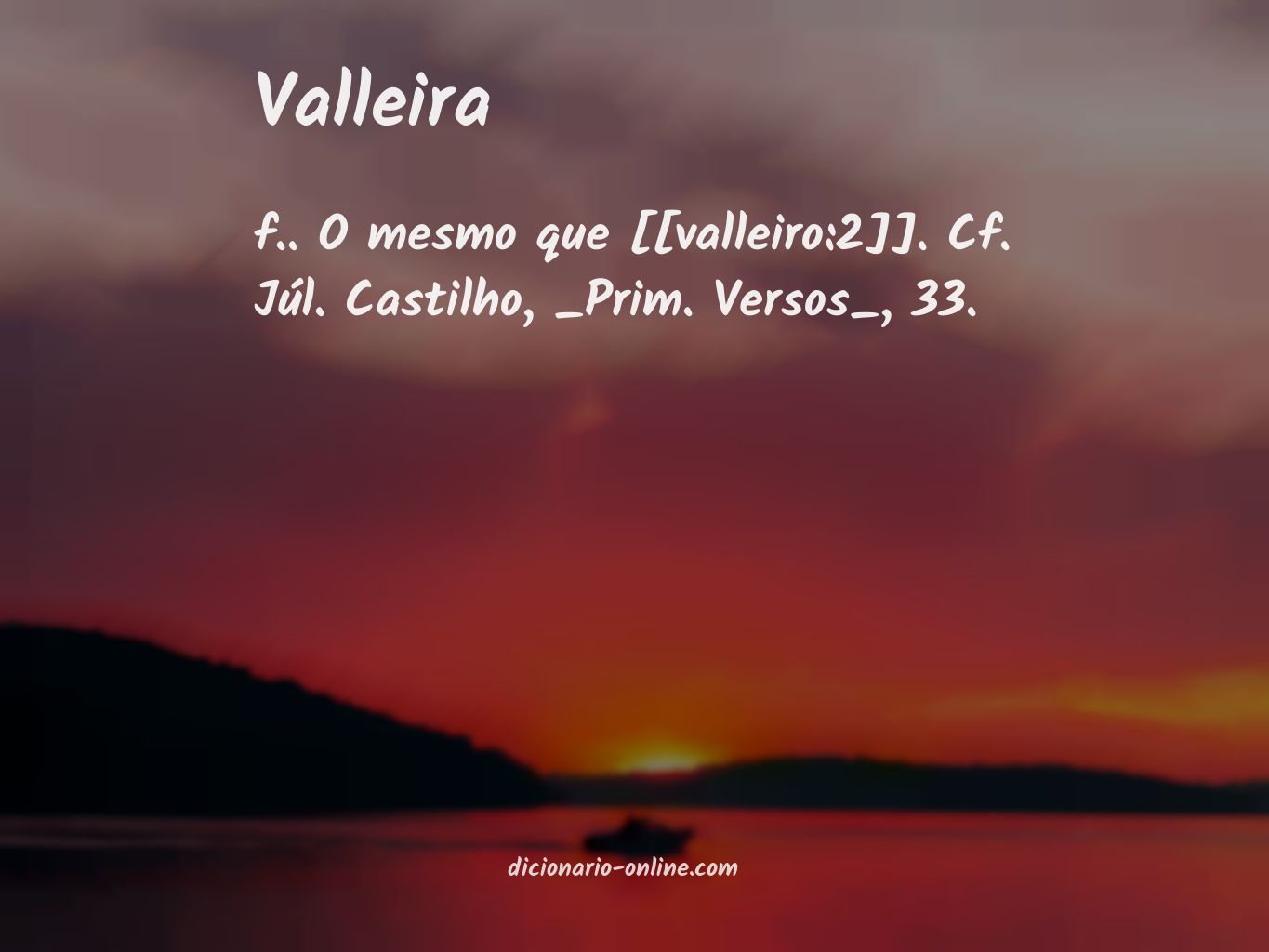 Significado de valleira