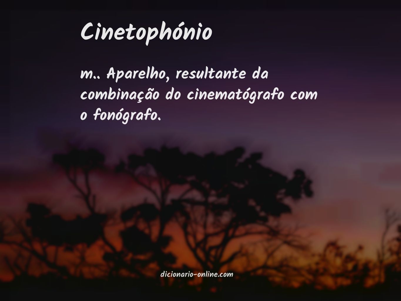 Significado de cinetophónio