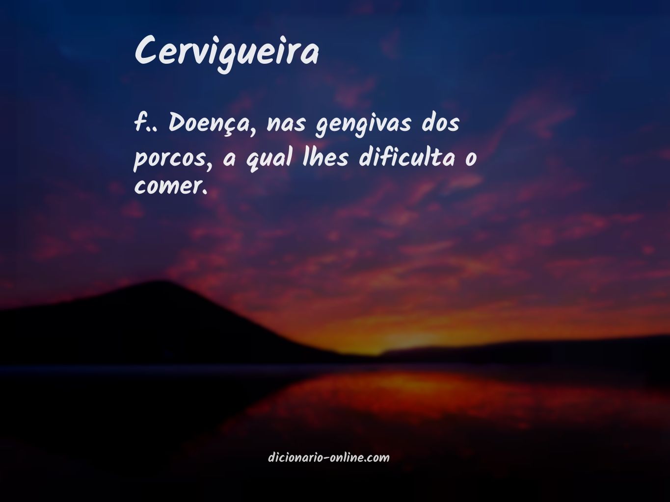 Significado de cervigueira