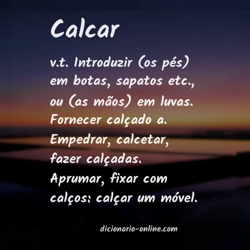 Significado de calcar