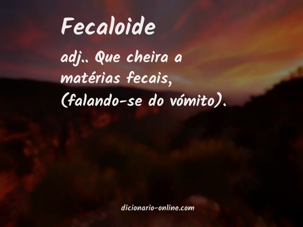 Significado de fecaloide