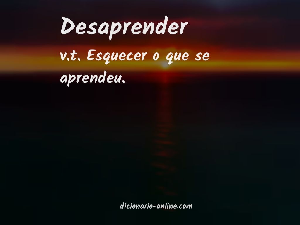 Significado de desaprender