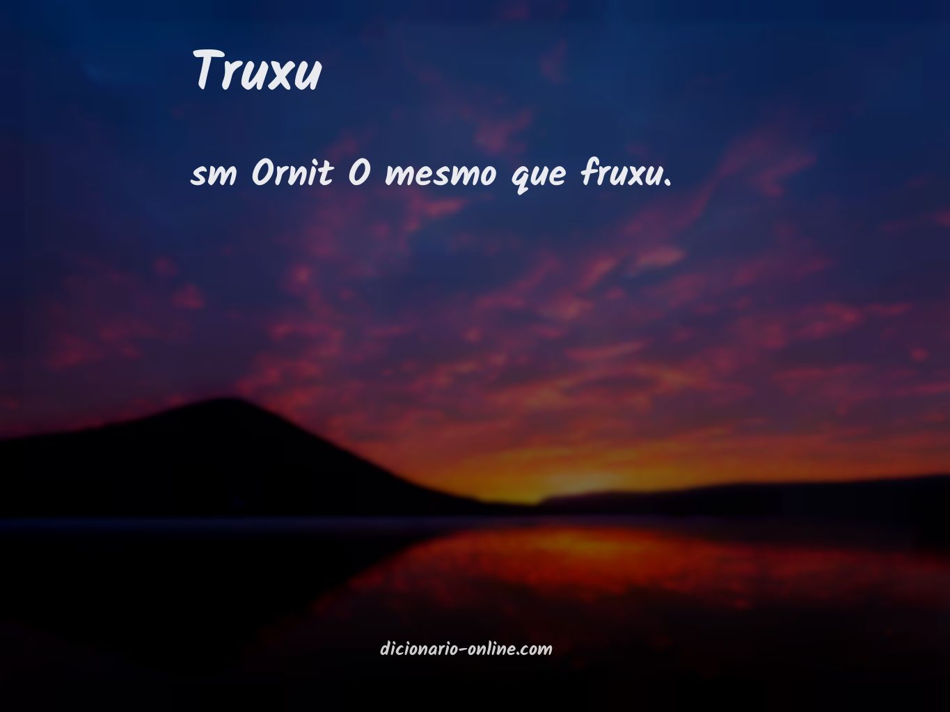 Significado de truxu