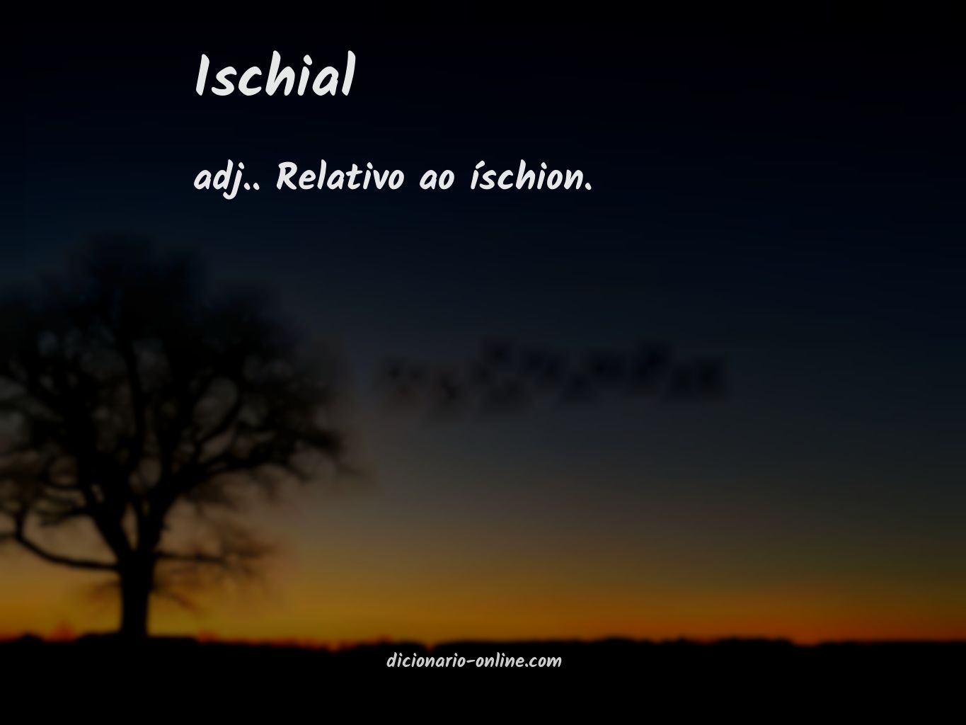 Significado de ischial