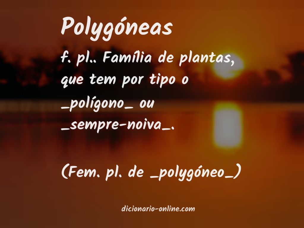 Significado de polygóneas