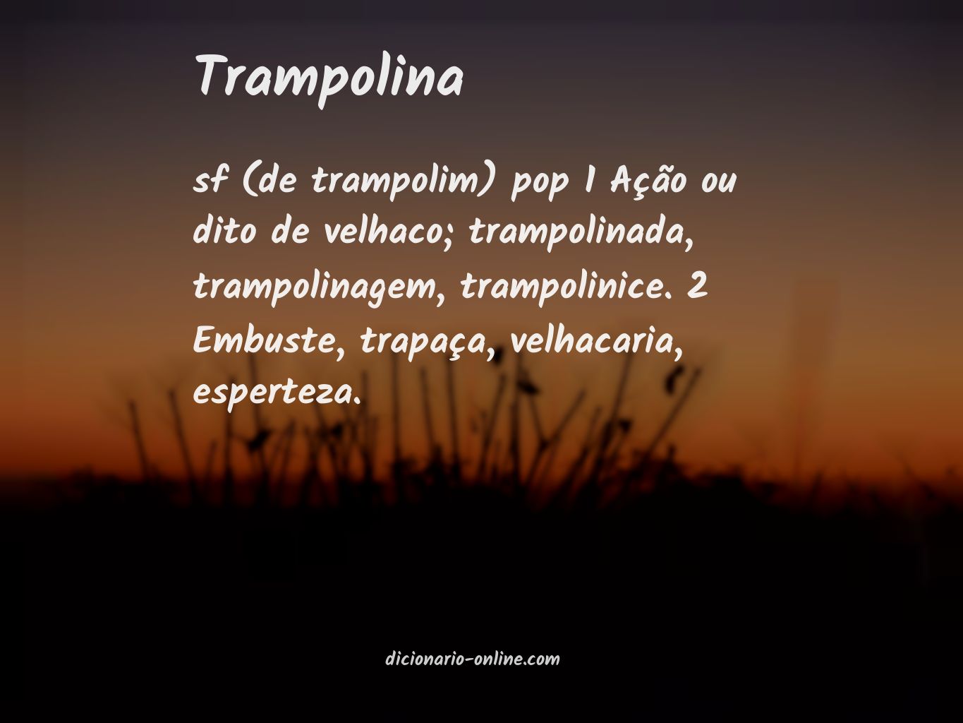 Significado de trampolina