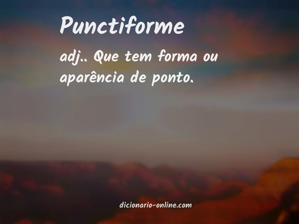 Significado de punctiforme