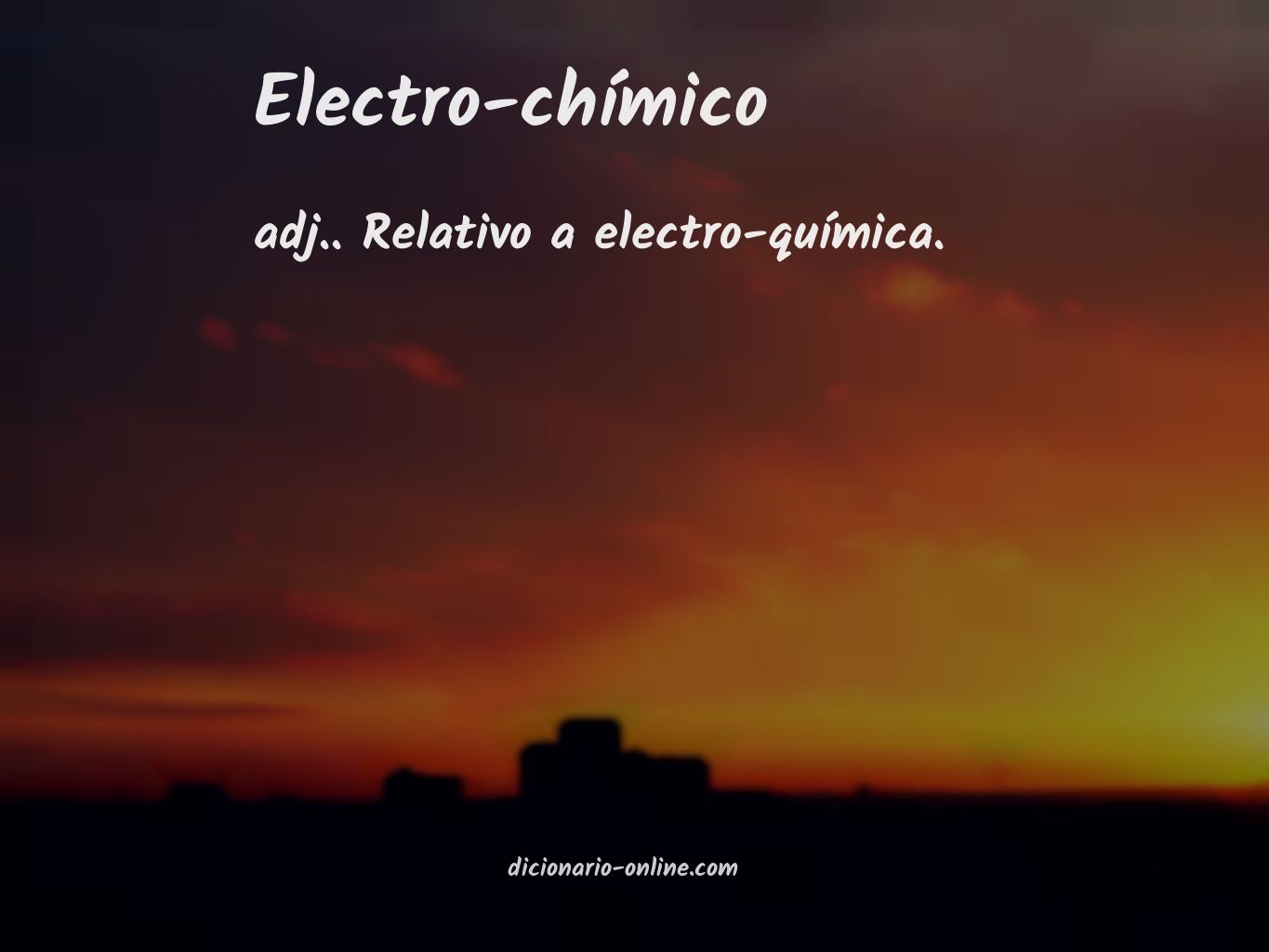 Significado de electro-chímico