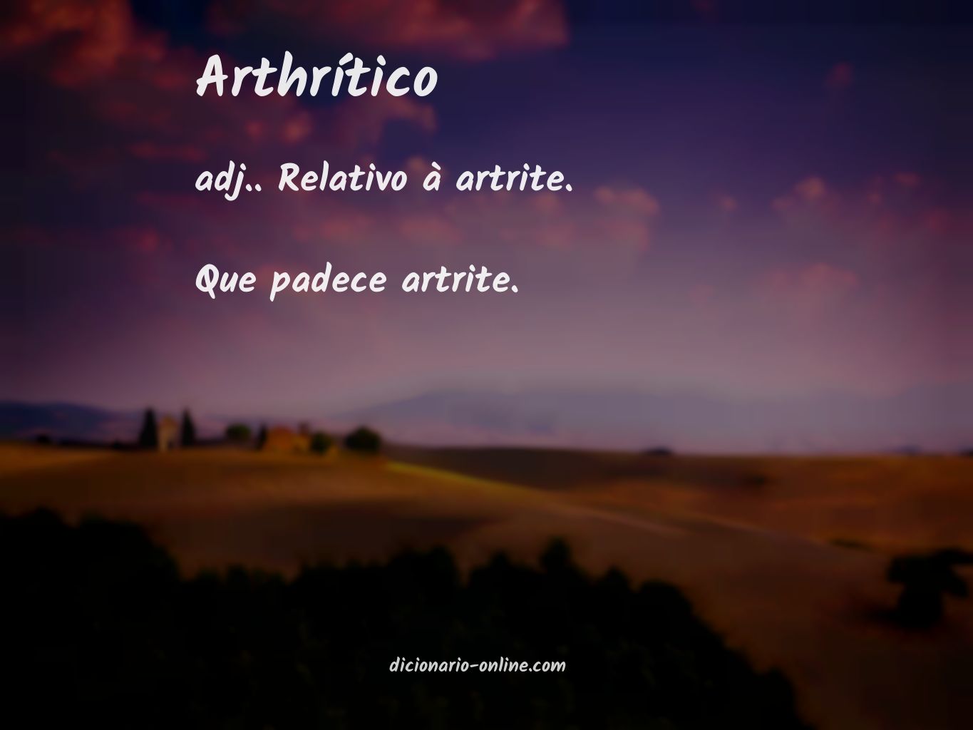 Significado de arthrítico