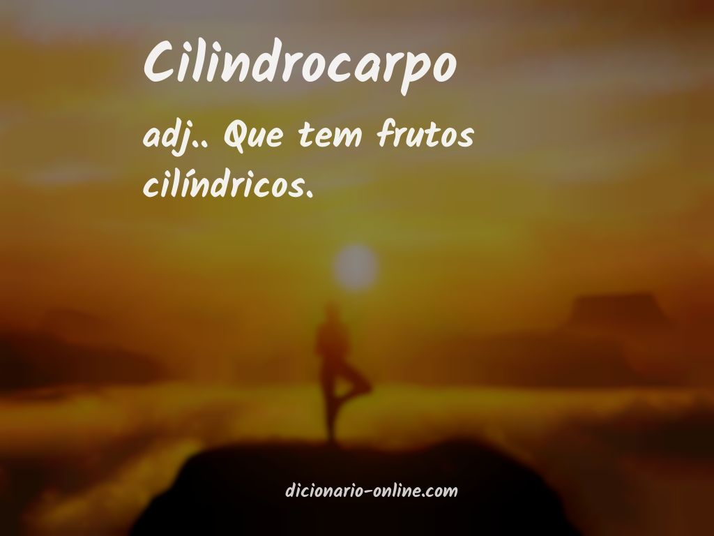 Significado de cilindrocarpo