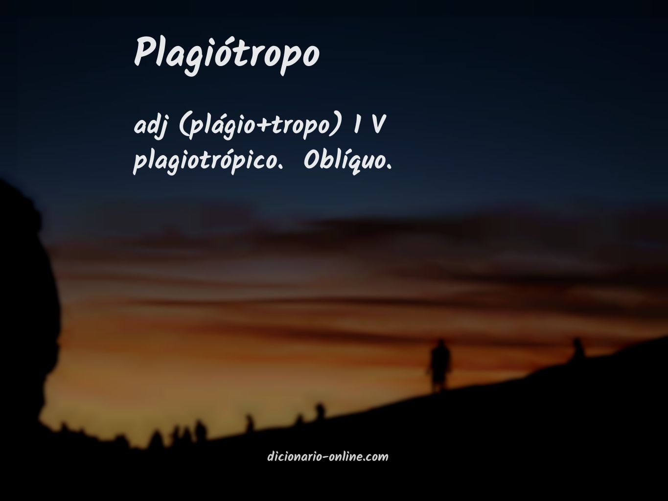 Significado de plagiótropo