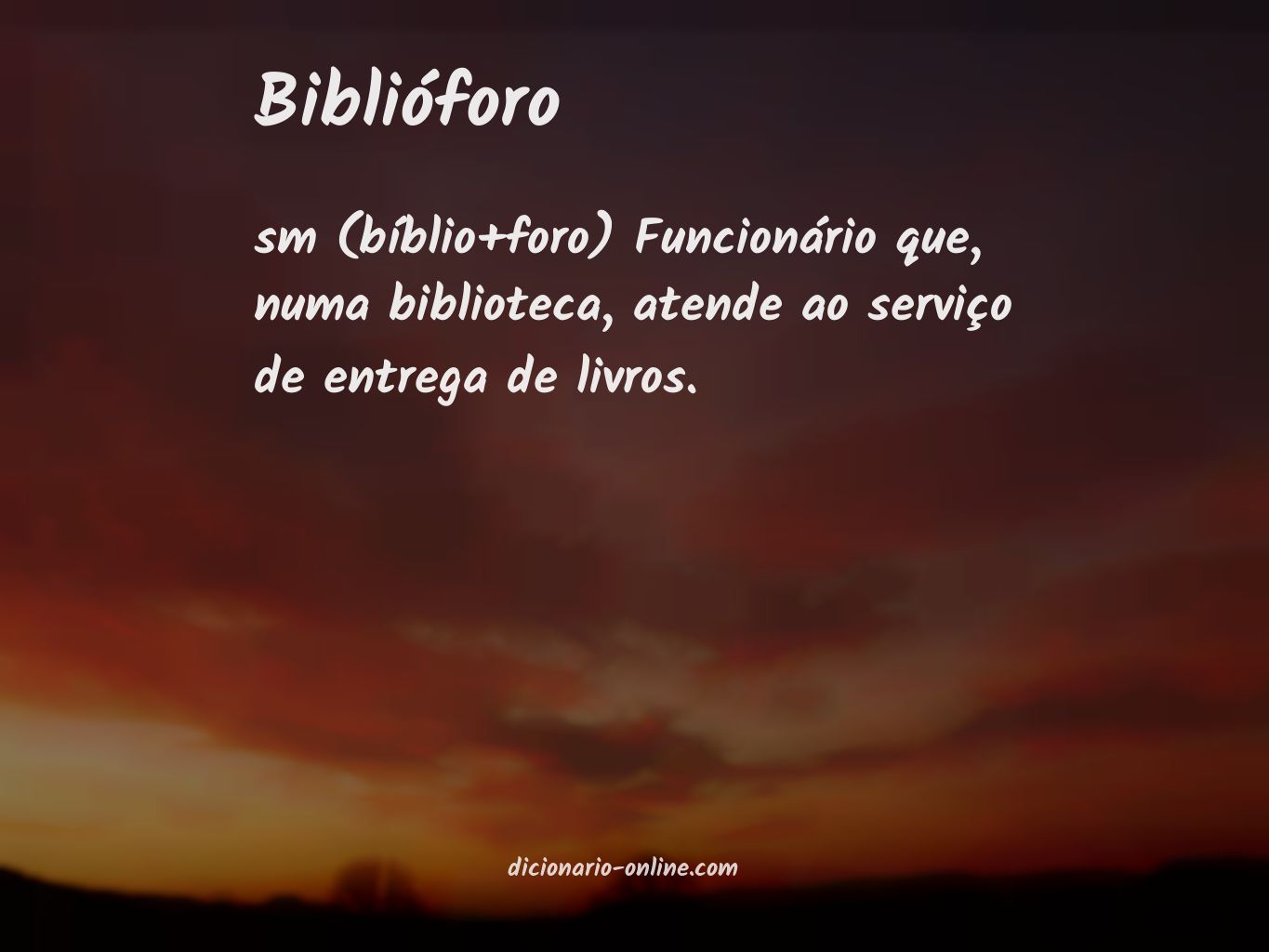 Significado de biblióforo