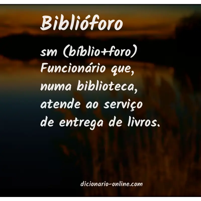 Significado de biblióforo