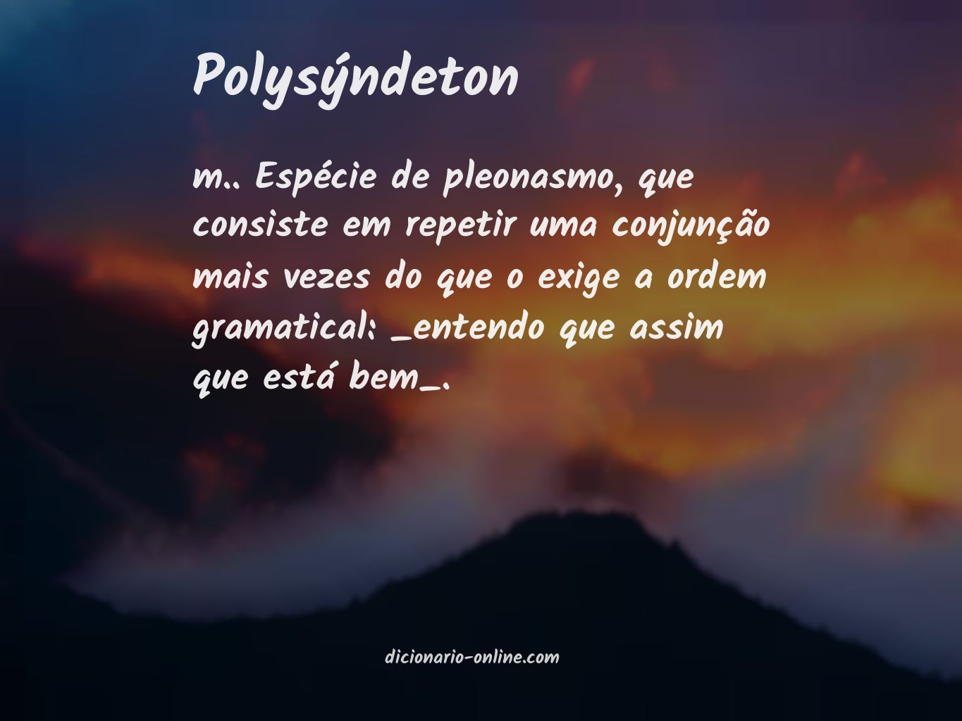 Significado de polysýndeton