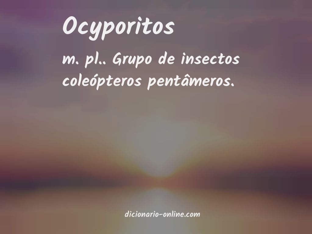 Significado de ocyporitos