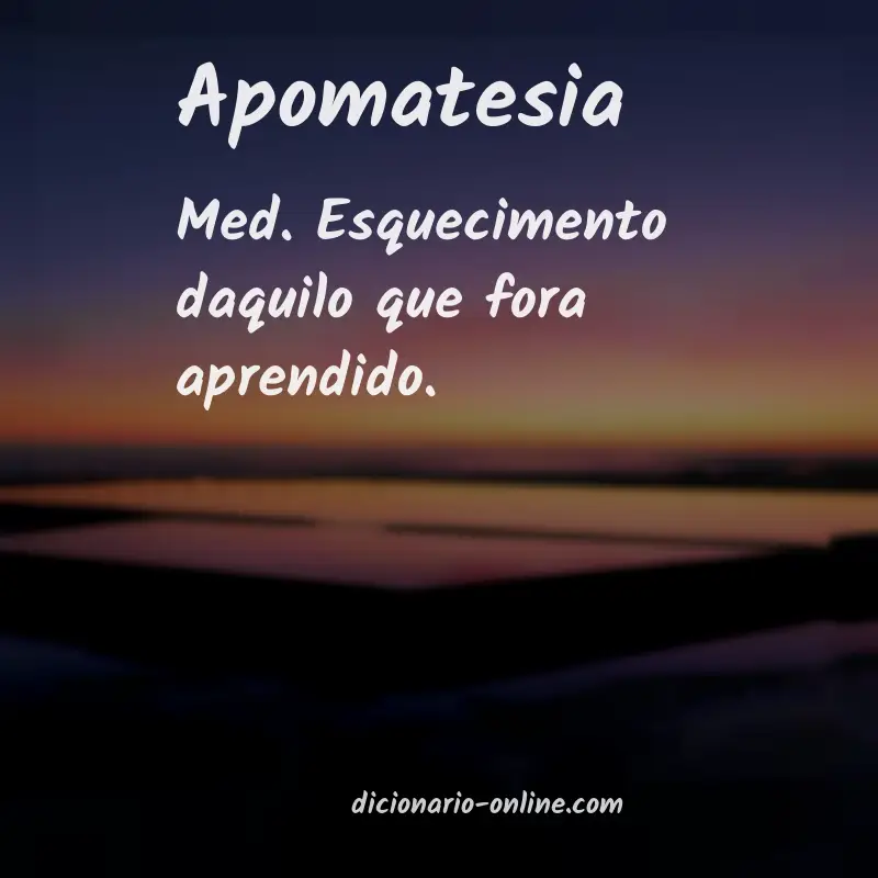 Significado de apomatesia